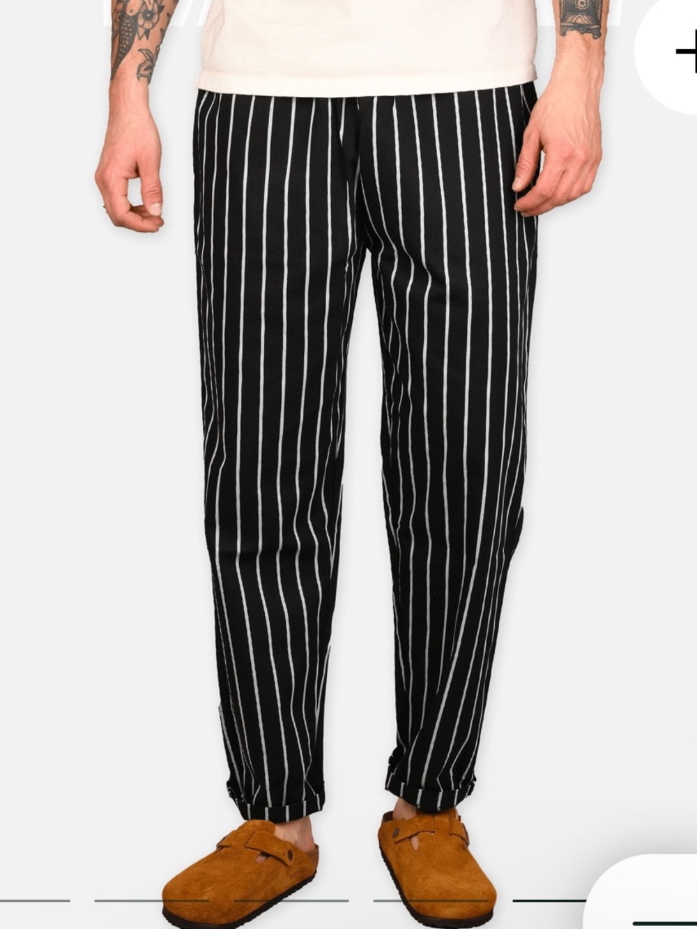Cookman Chef Pants Stripe Black Size S Unisex